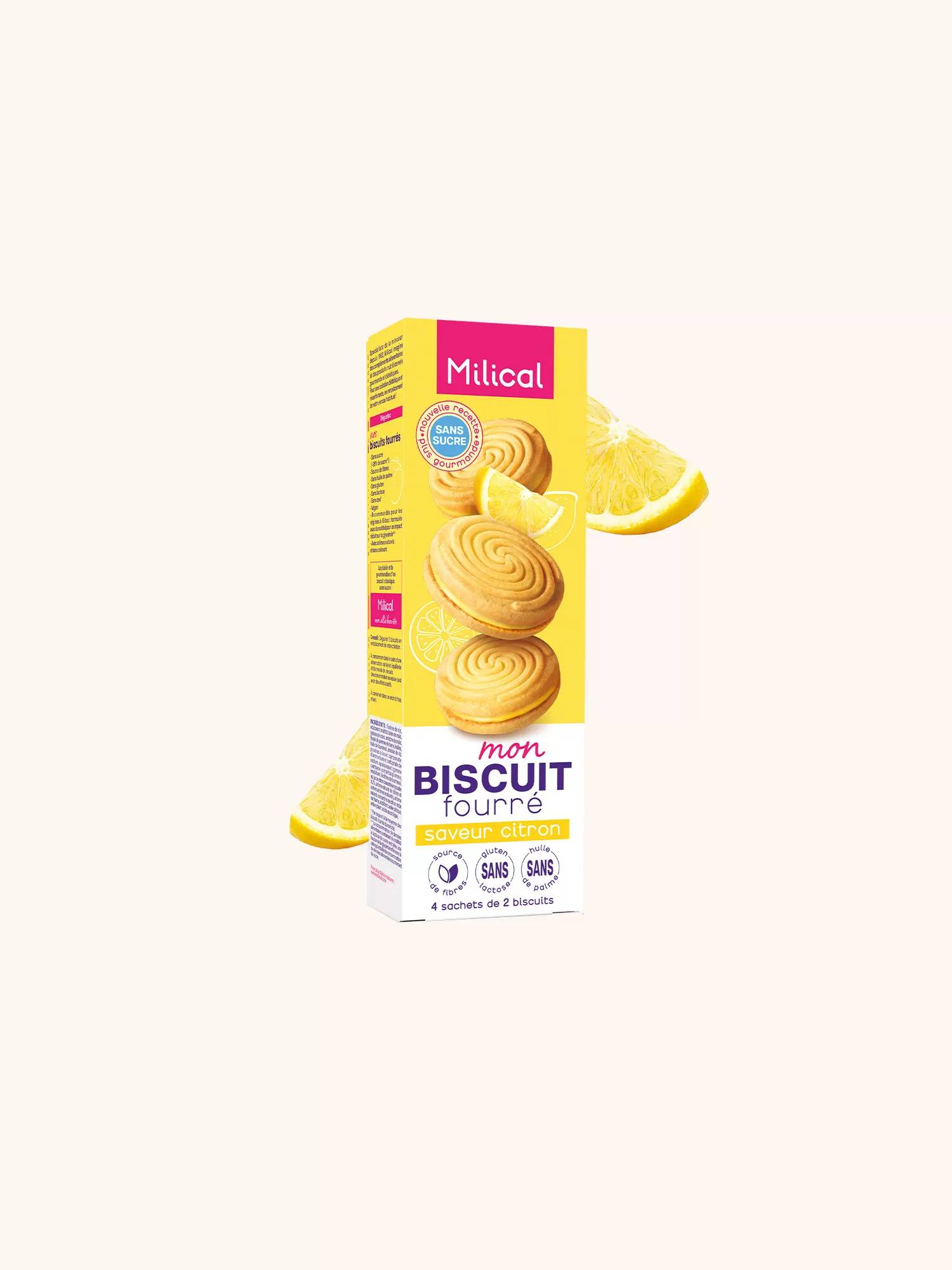 Biscuit cacao fourré saveur vanille