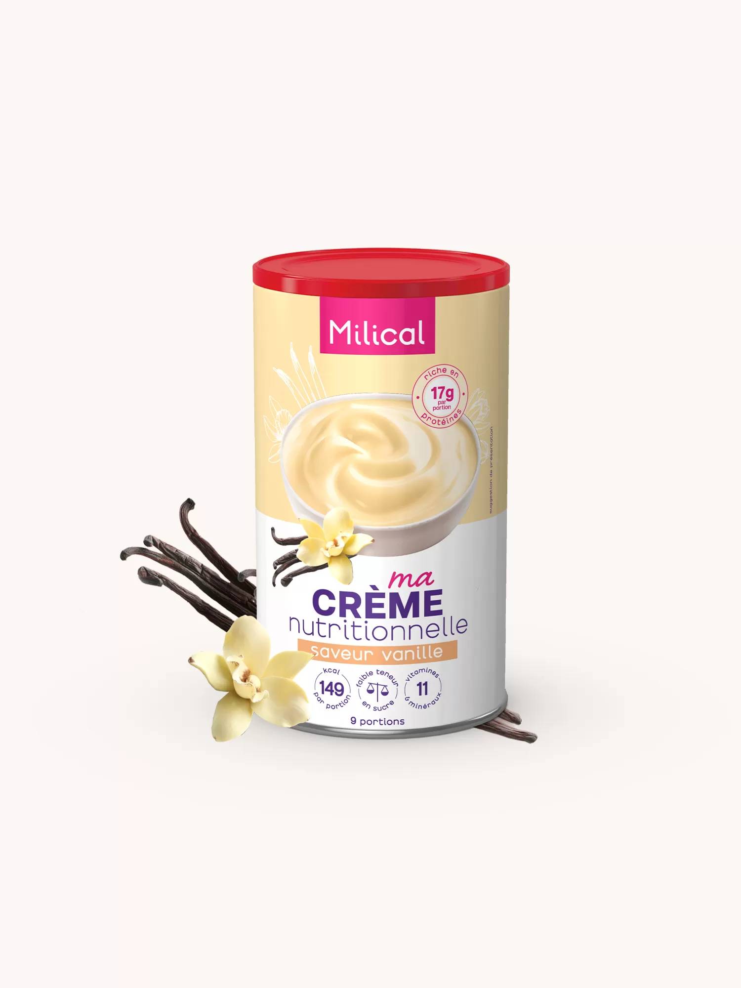 Crème hyperprotéinée saveur vanille
