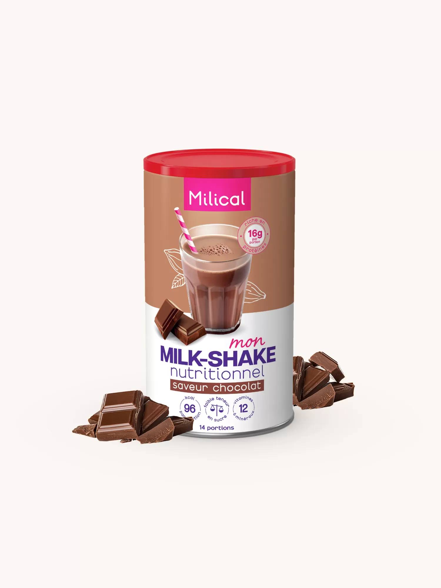 Milk-shake hyperprotéiné saveur chocolat